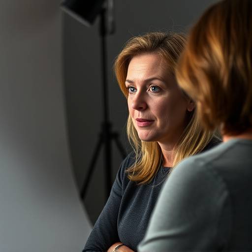 Stillbillede fra et interview med statsminister Mette Frederiksen i studiet.
